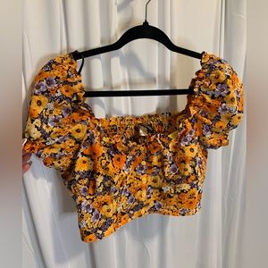 H&M floral crop top